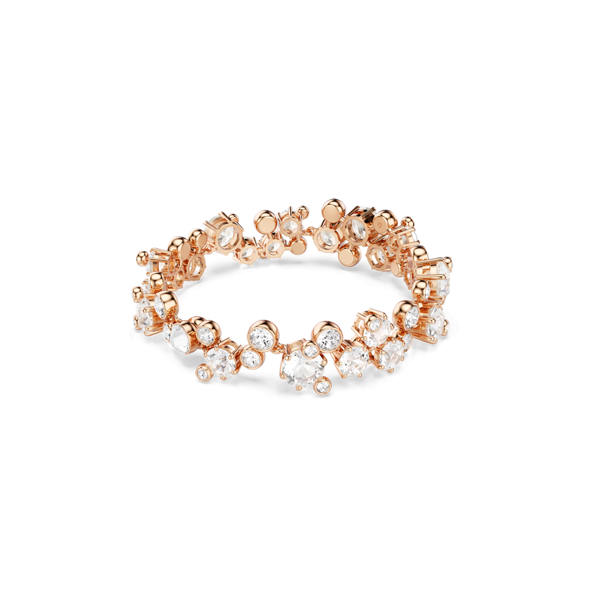 swarovski سوار constella، قطع مُستدير، لون أبيض، لمسة نهائية من الذهب الوردي عيار 18 قيراط