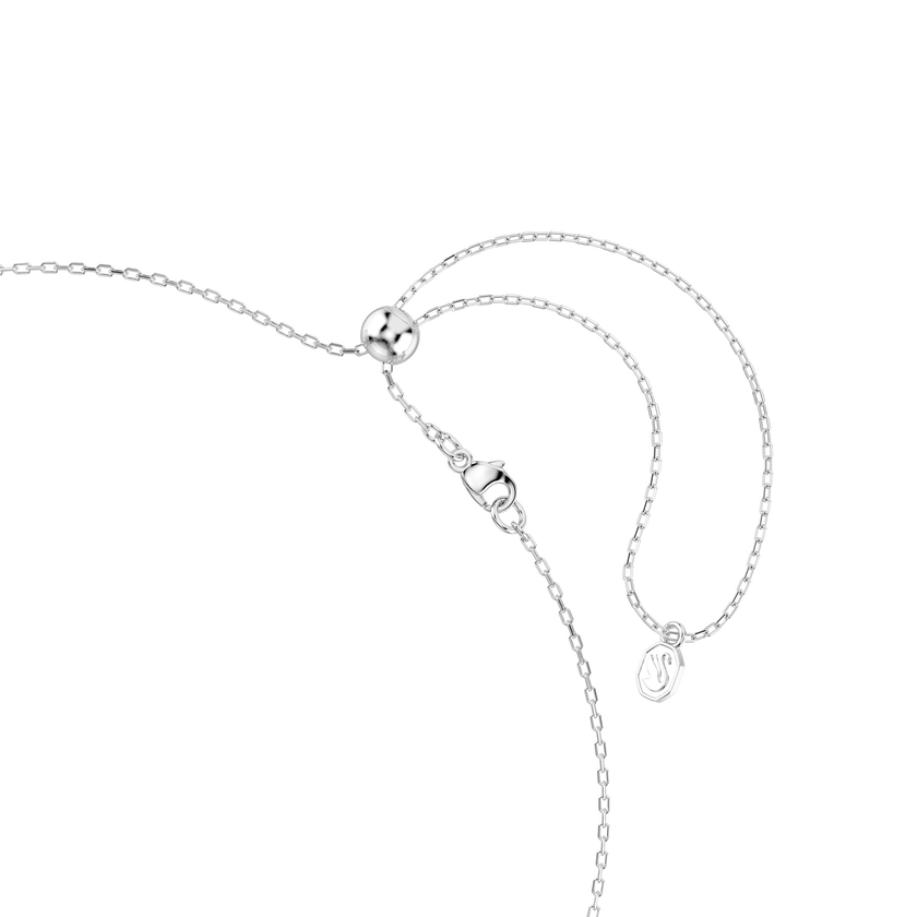 swarovski عقد chroma، قطع متنوع، نجمة، لون أبيض، طلاء روديوم