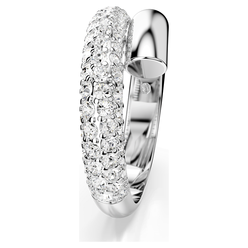 swarovski خاتم dextera، لون أبيض، طلاء روديوم