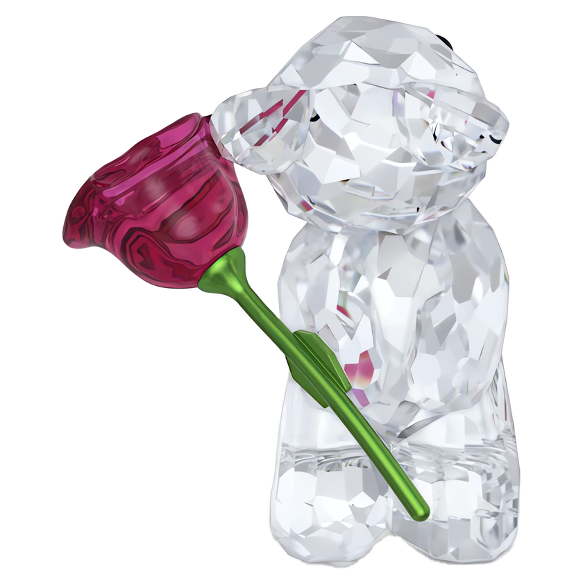 swarovski مجسم a rose with love من مجموعة kris bear
