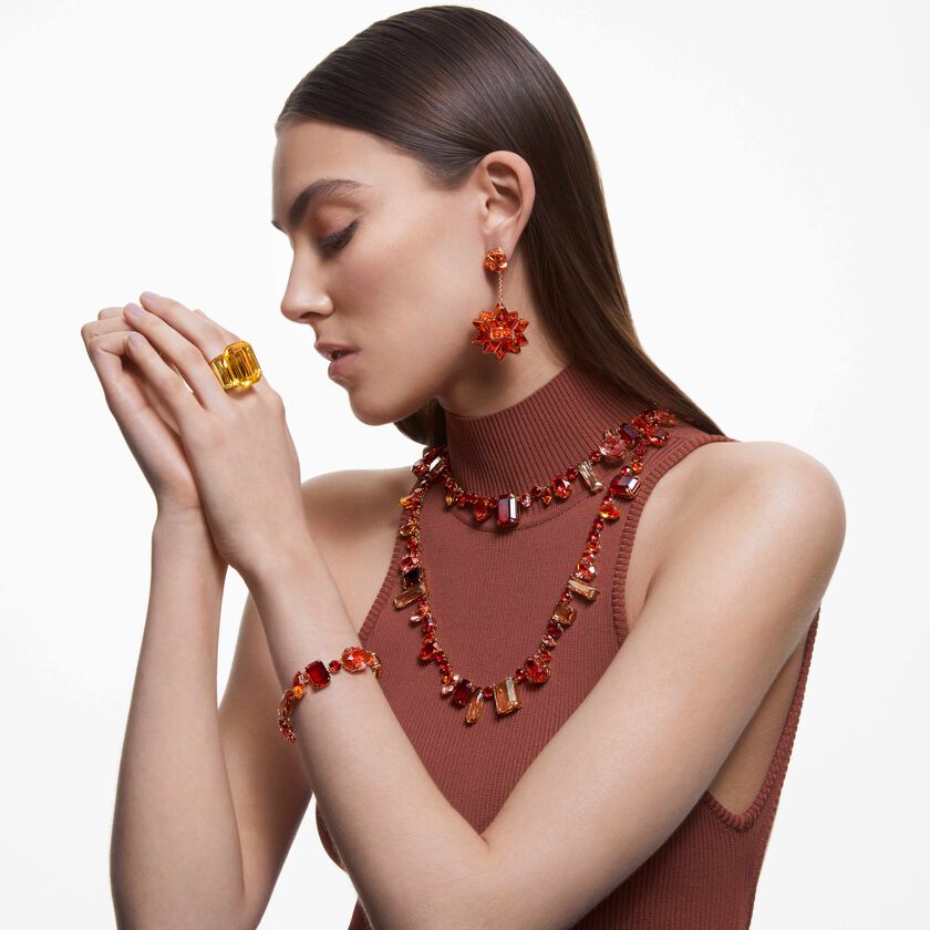 swarovski خاتم كوكتيل lucent، لون أصفر