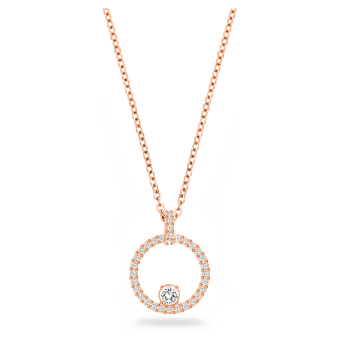 swarovski قلادة constella، لون أبيض، طلاء ذهبي وردي