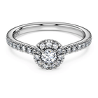 swarovski خاتم سوليتير eternity، أحجار ألماس مُصنعة في المختبر بإجمالي 0 45 قيراط، شكل مستدير، فضة إسترليني