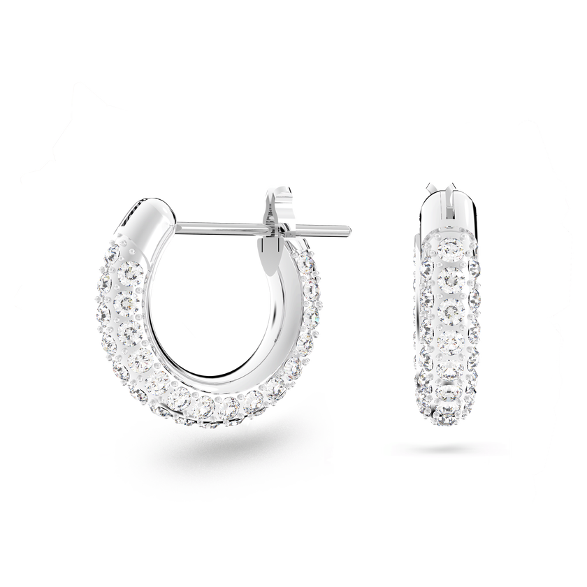 swarovski أقراط  stone  للأذن  المثقوبة،  صغيرة،  لون أبيض،  طلاء روديوم