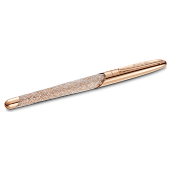 swarovski قلم حبر سائل crystalline nova، لون ذهبي وردي، طلاء ذهبي وردي