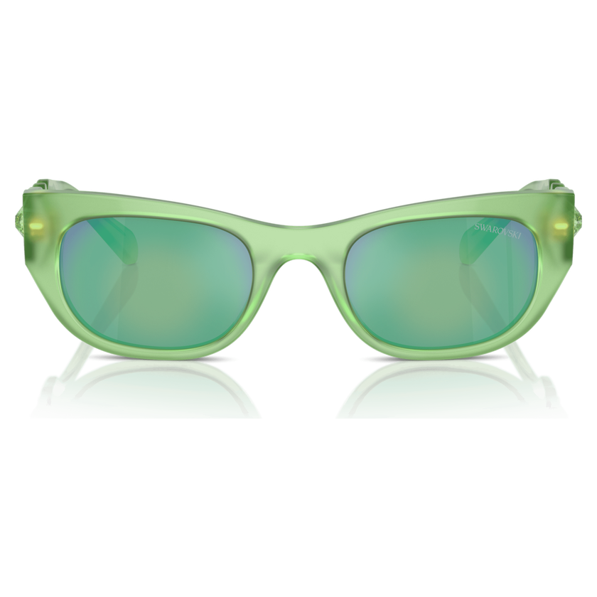swarovski نظارة شمسية، شكل بيضاوي، sk6022، لون أخضر