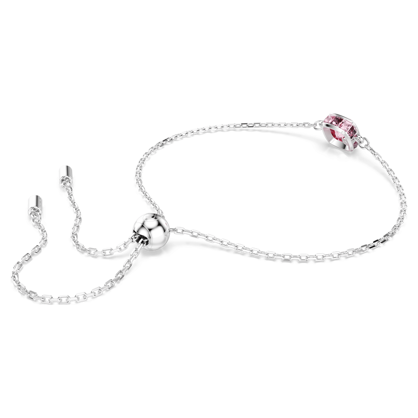 swarovski سوار birthstone، قطع مربع، october، لون وردي، طلاء روديوم