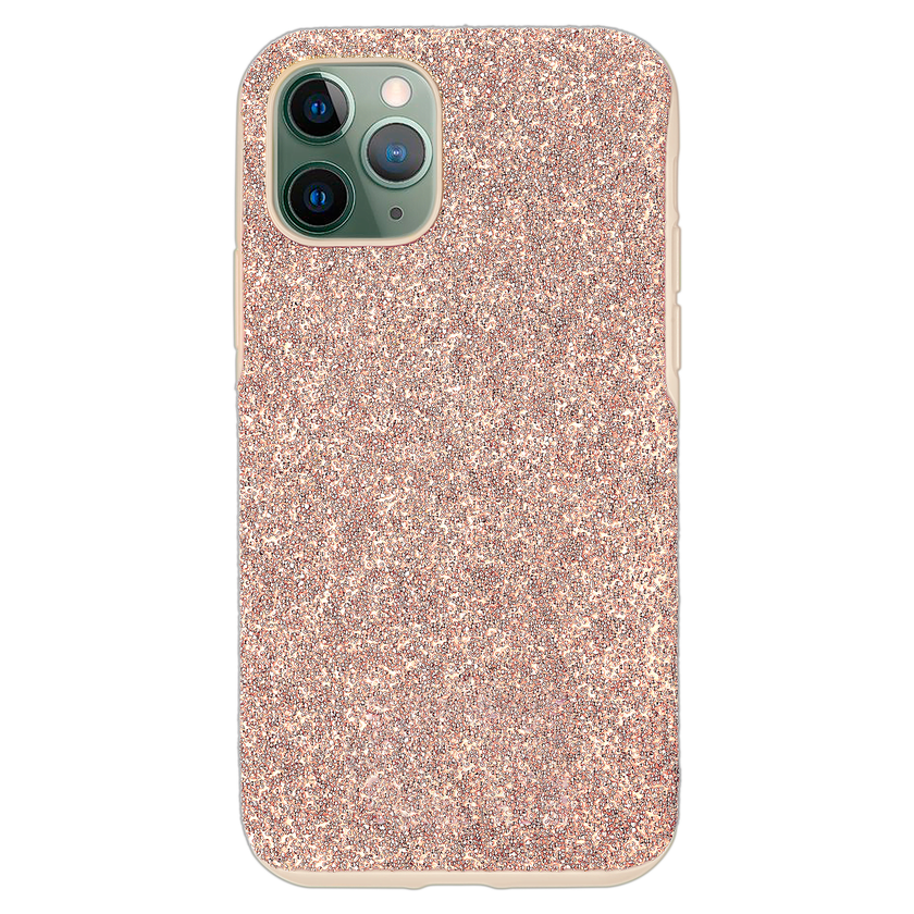 swarovski حافظة high للهاتف الذكي، iphone  12 mini، لون ذهبي وردي