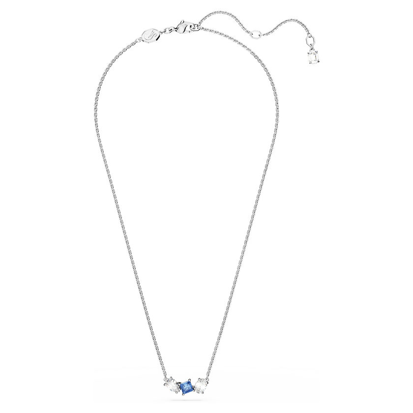 swarovski قلادة mesmera، قطع متنوع، لون أزرق، طلاء روديوم