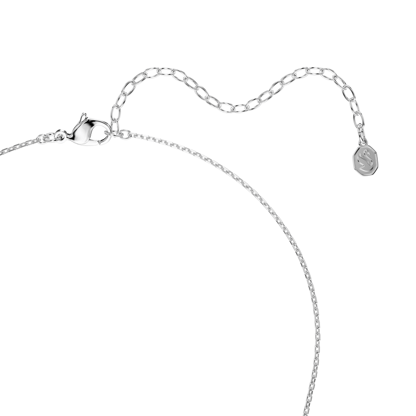 swarovski عقد mesmera، قطع ماركيز، لون أبيض، طلاء روديوم