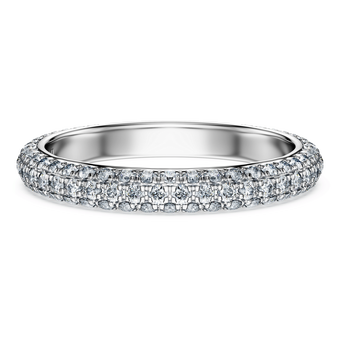 swarovski دبلة eternity، أحجار ألماس مُصنعة في المختبر بإجمالي 0 75 قيراط، ذهب أبيض عيار 18