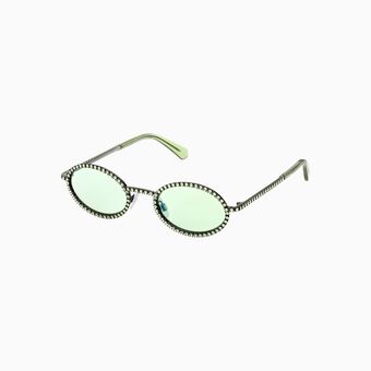 نظارة شمسية Millenia، بيضاوية، ضيقة، لون أخضر