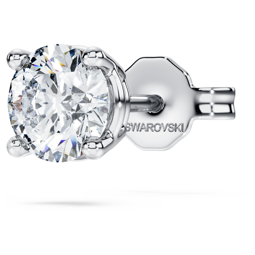 swarovski eternity stud earring  lab grown diamonds 0 5 ct tw  single  round shape  18k white gold