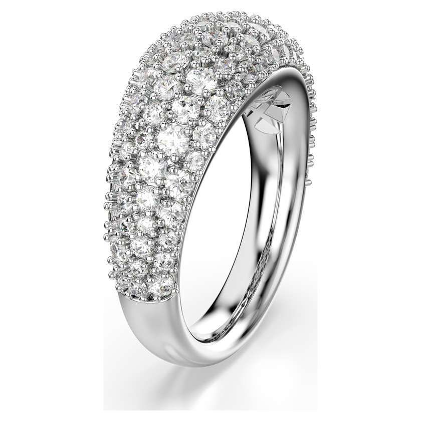 swarovski خاتم sublima، لون أبيض، طلاء روديوم