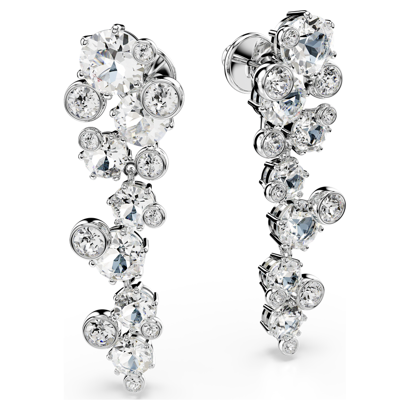 swarovski أقراط متدلية constella، قطع متنوع، لون أبيض، طلاء روديوم