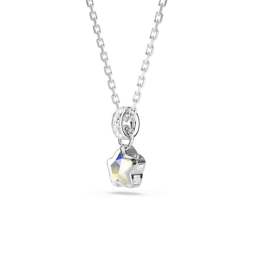 swarovski قلادة chroma، قطع متنوع، نجمة، لون أبيض، طلاء روديوم