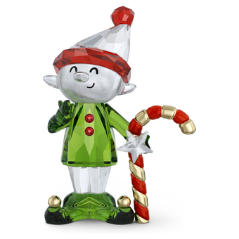 swarovski قطعة زينة holiday cheers على شكل قزم وعصا حلوى