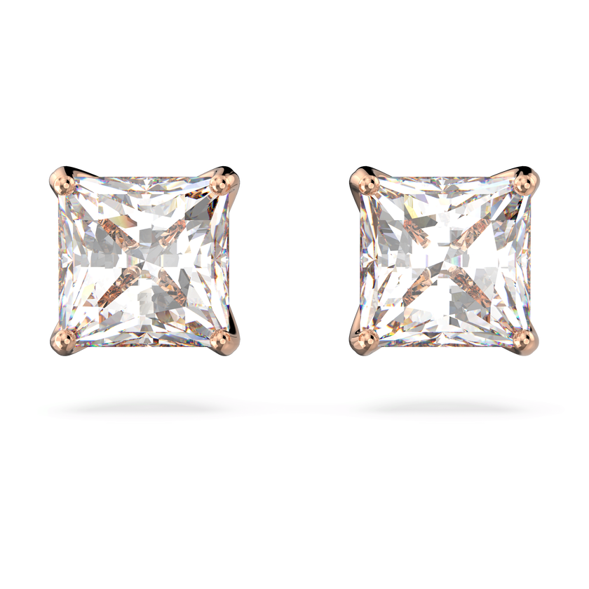 swarovski أقراط attract للأذن المثقوبة، لون أبيض، طلاء روديوم