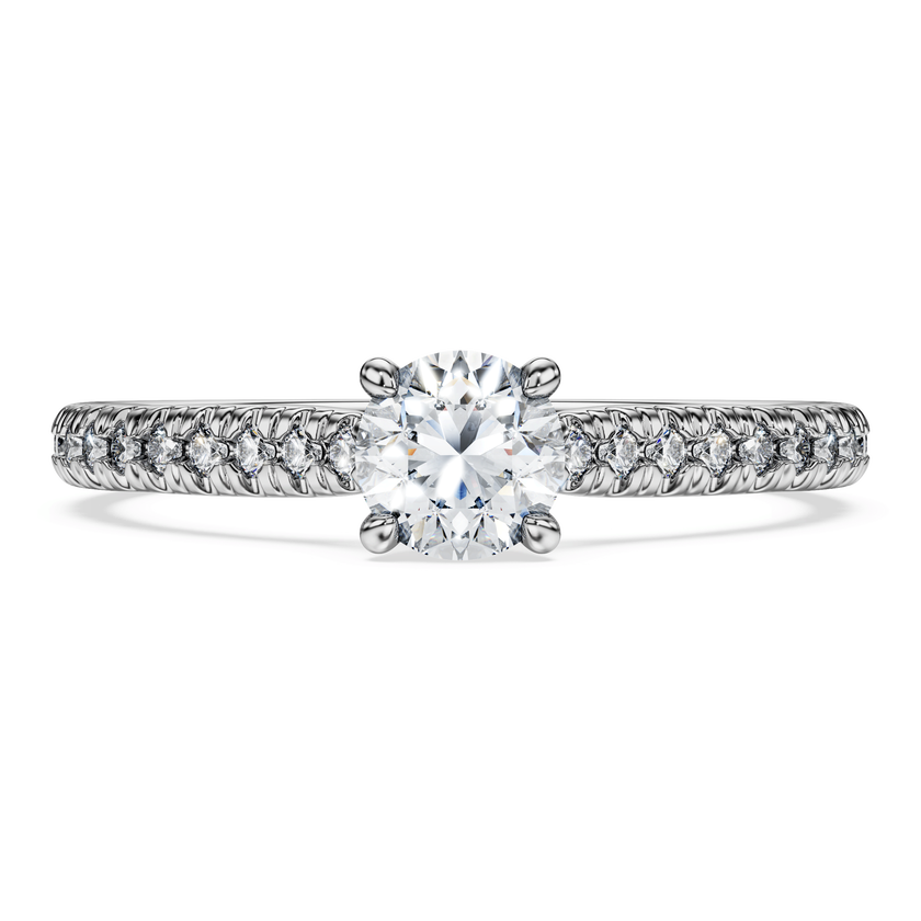 swarovski خاتم سوليتير eternity، ألماس مُصنع في المختبر إجمالي 0 7 قيراط، شكل دائري، ذهب أبيض عيار 18 قيراط