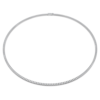 swarovski عقد تنس eternity، أحجار ألماس مُصنعة في المختبر بإجمالي 7 قيراط، ذهب أبيض عيار 18