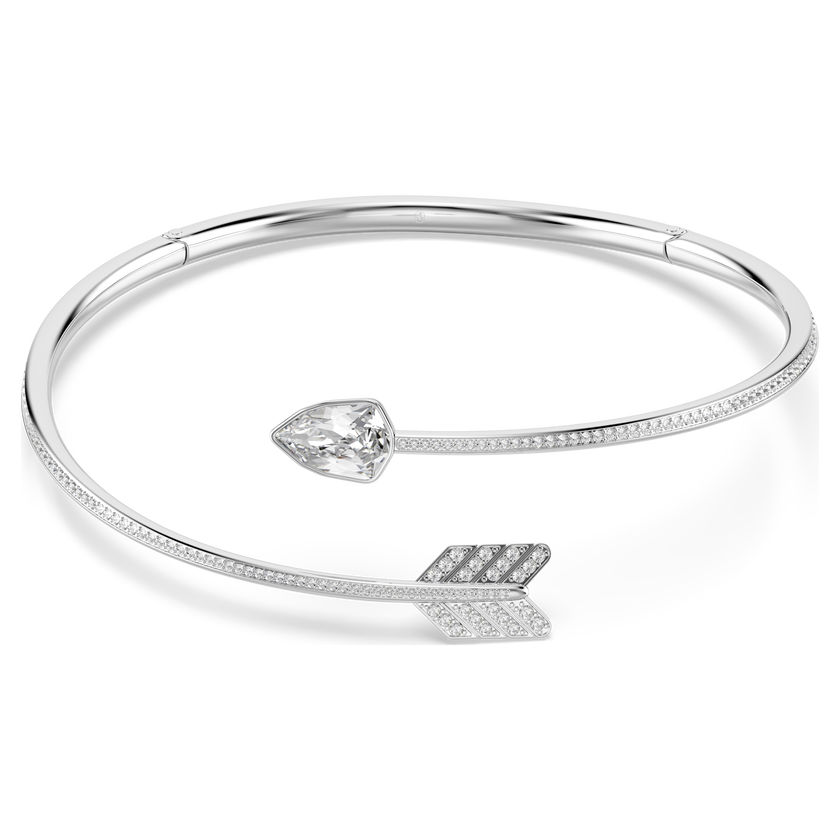 swarovski عقد شوكر idyllia، قطع متنوع، شكل سهم، لون أبيض، طلاء روديوم