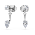 swarovski ملحقات أقراط galaxy، ألماس مُصنع في المختبر إجمالي 0 8 قيراط، شكل دائري، فضة استرليني