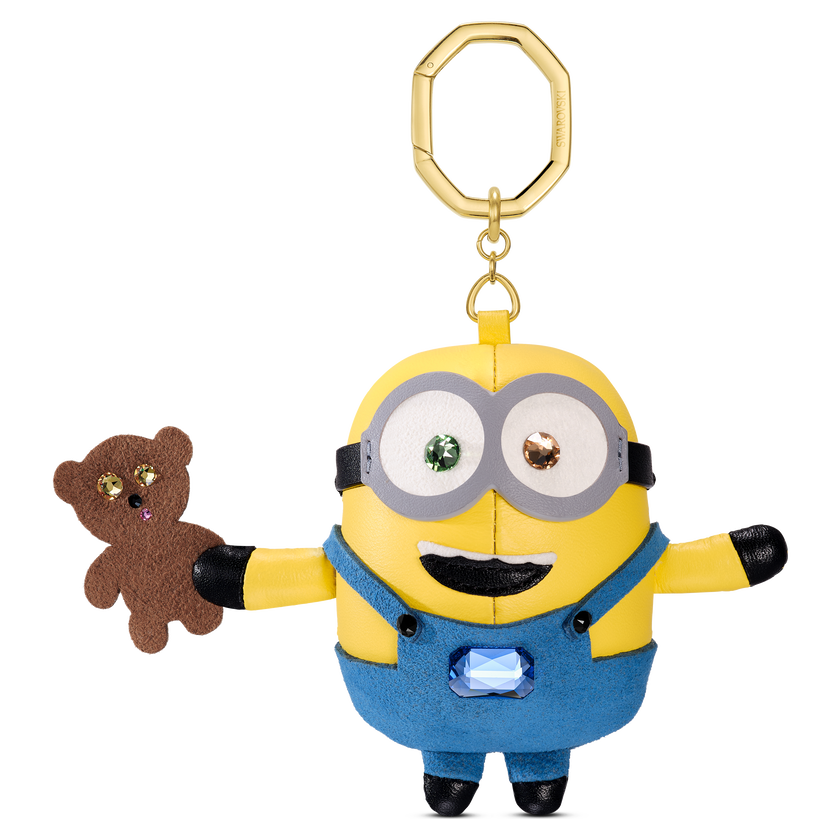 swarovski تعليقة حقيبة minions، ألوان متعددة، طلاء باللون الذهبي