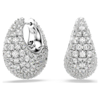 swarovski أقراط sublima، كبير، لون أبيض، طلاء روديوم