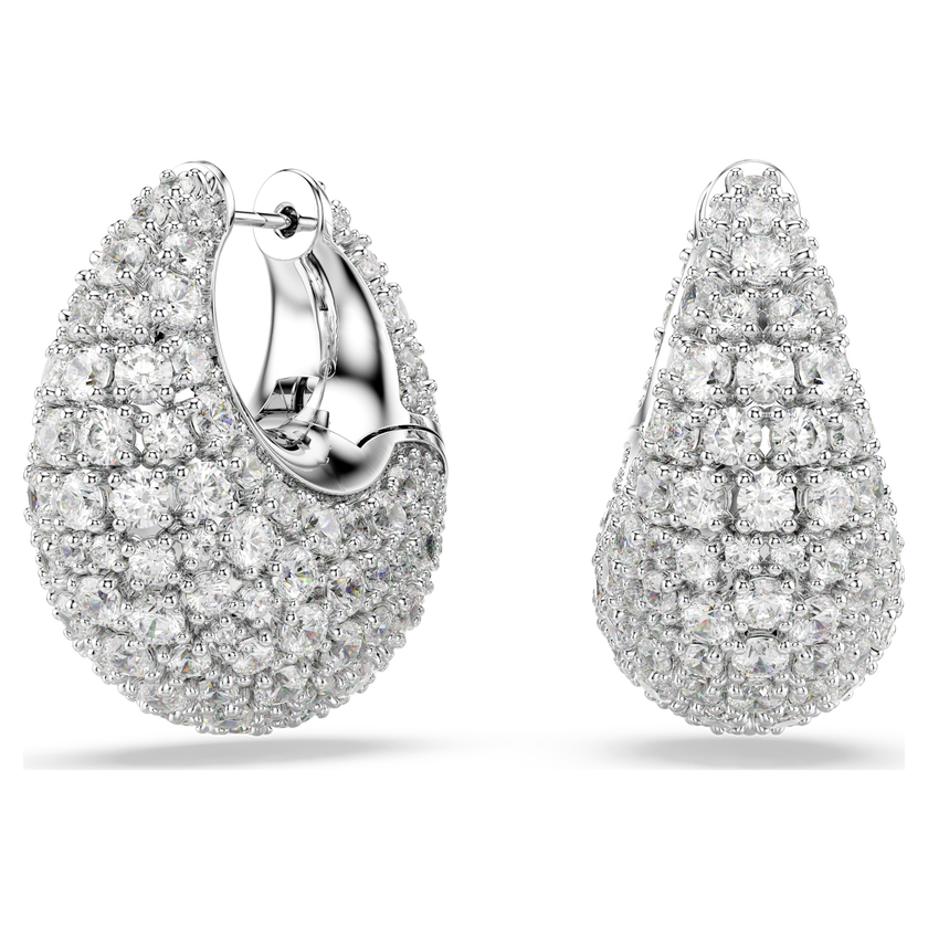 swarovski أقراط sublima، كبير، لون أبيض، طلاء روديوم