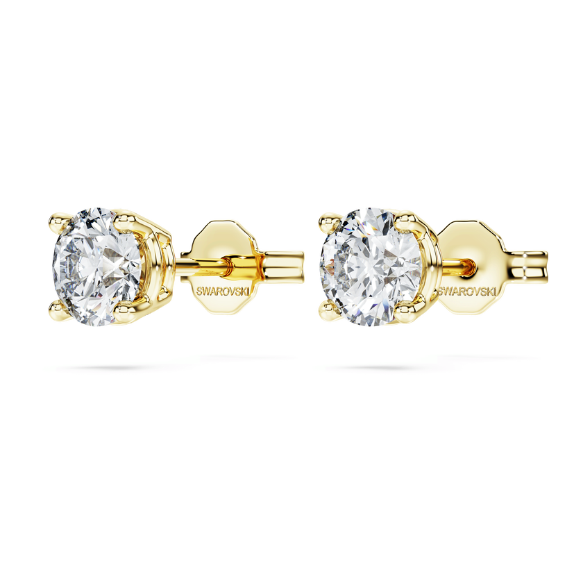 swarovski أقراط دبوسية eternity، أحجار ألماس مُصنعة في المختبر بإجمالي 1 قيراط، ذهب أصفر عيار 18
