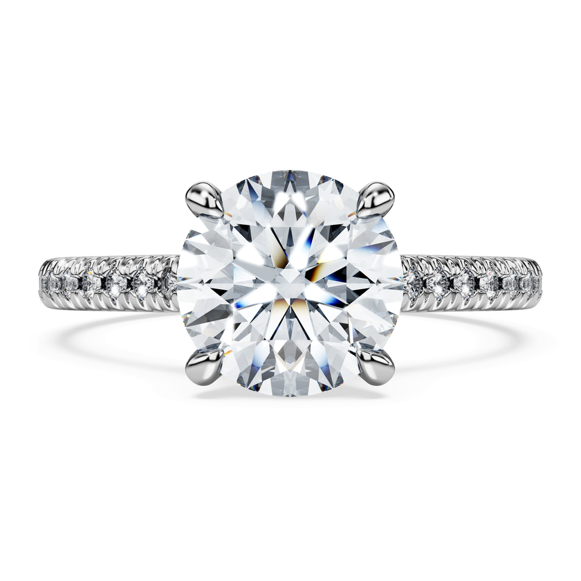 swarovski خاتم سوليتير eternity، ألماس مُصنع في المختبر إجمالي 2 2 قيراط، شكل دائري، ذهب أبيض عيار 18 قيراط
