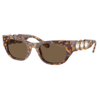 نظارة شمسية، شكل بيضاوي، SK6022، لون بني