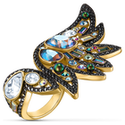 خاتم متلألئ Shimmering، متعدد الألوان الغامقة، مع طبقة خارجية معدنية مختلطة