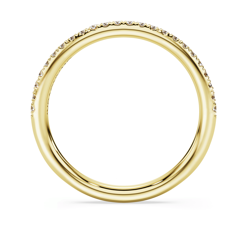 swarovski خاتم eternity، ألماس مُصنع في المختبر إجمالي 0 2 قيراط، شكل دائري، ذهب أصفر عيار 18 قيراط