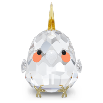 swarovski مجسم بتصميم ببغاء الكوكاتيل بلون أصفر، مجموعة all you need are birds