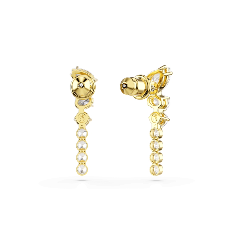 swarovski أقراط متدلية mesmera، قطع متنوع، لون أبيض، لمسة نهائية من الذهب عيار 18 قيراط