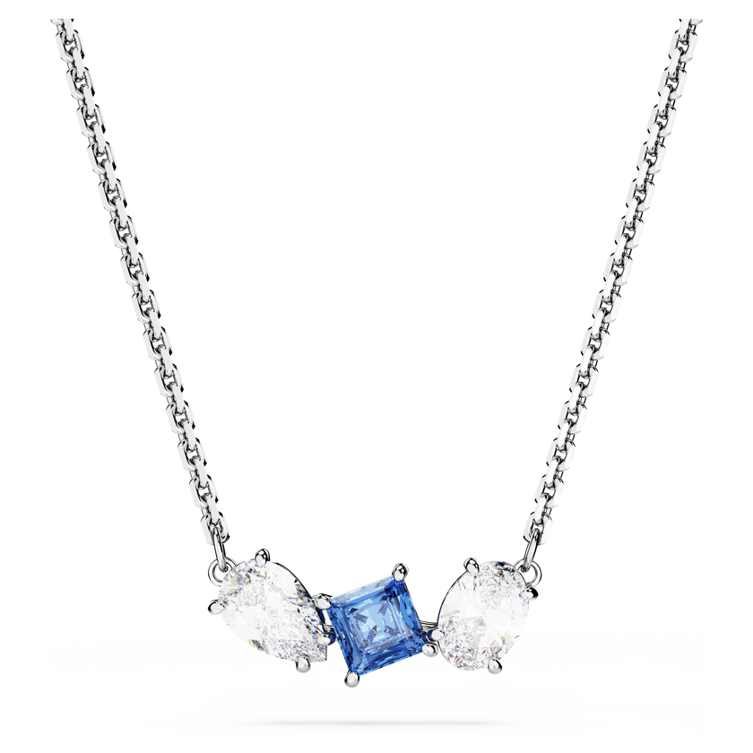 swarovski قلادة mesmera، قطع متنوع، لون أزرق، طلاء روديوم