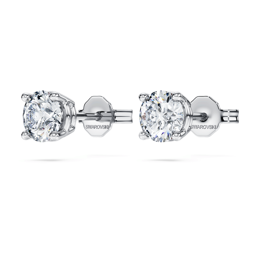swarovski أقراط دبوسية eternity، أحجار ألماس مُصنعة في المختبر بإجمالي 1 قيراط، ذهب أبيض عيار 18