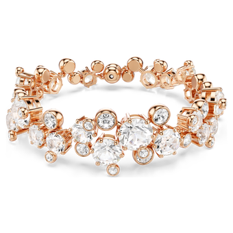 swarovski سوار constella، قطع مستدير، لون أبيض، لمسة نهائية من الذهب الوردي عيار 18 قيراط
