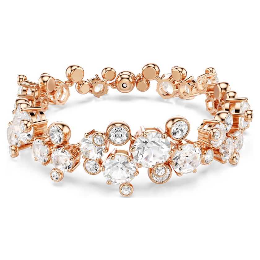 swarovski سوار constella، قطع مُستدير، لون أبيض، لمسة نهائية من الذهب الوردي عيار 18 قيراط