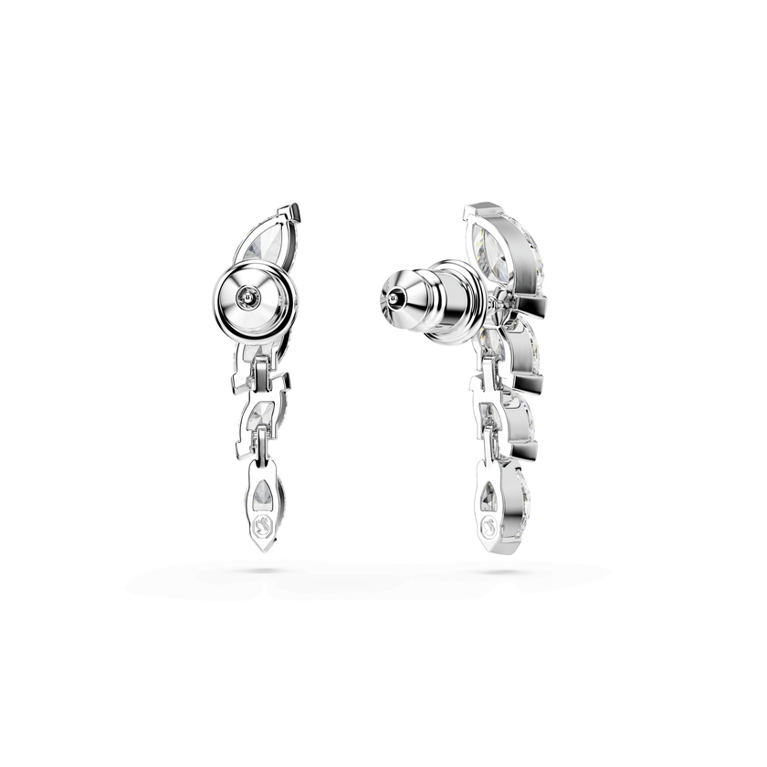 swarovski أقراط mesmera، قطع ماركيز، لون أبيض، طلاء روديوم