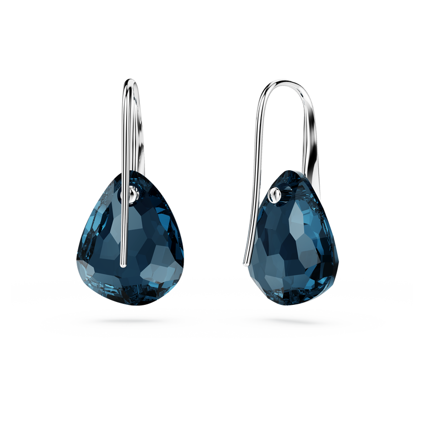 swarovski أقراط متدلية galet، لون أزرق داكن، طلاء روديوم