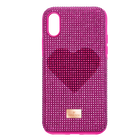 غطاء هاتف ذكي Crystalgram على شكل قلب بمصد مدمج،   iPhone® XS Max، وردي اللون