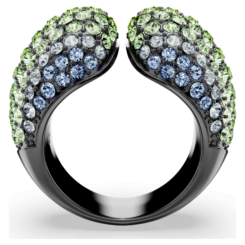 swarovski خاتم كوكتيل sublima، قطع مستدير، ألوان متعددة، طلاء روثينيوم