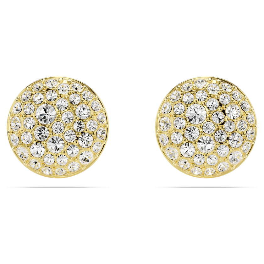 swarovski أقراط دبوسية sublima، لون أبيض، طلاء بلون ذهبي