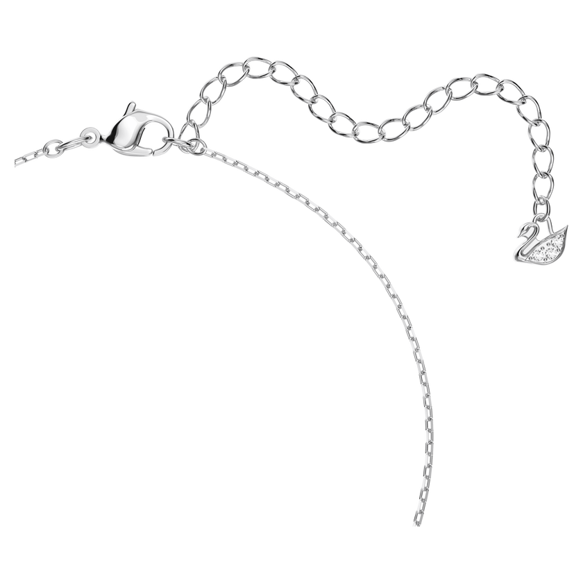 swarovski عقد swan، على شكل بجعة، لون أزرق، طلاء روديوم