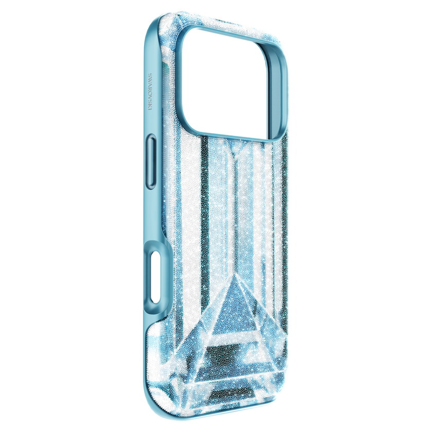 swarovski حافظة high للهاتف الذكي، تأثير كريستالي، iphone  17 pro، لون أزرق