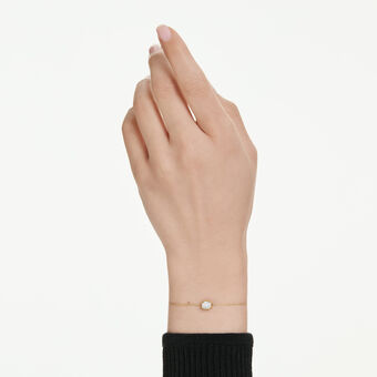 swarovski سوار octagon، ألماس مُصنع في المختبر إجمالي 0 5 قيراط، شكل مثمن، ذهب أصفر عيار 18 قيراط