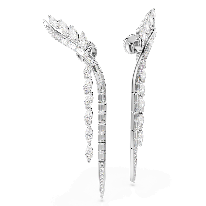 swarovski أقراط mesmera، قطع متنوع، لون أبيض، طلاء روديوم