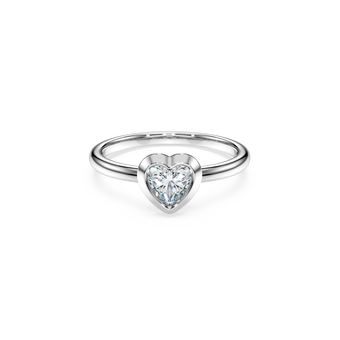 swarovski eternity solitaire ring  lab grown diamonds 0 5 ct tw  heart shape  sterling silver